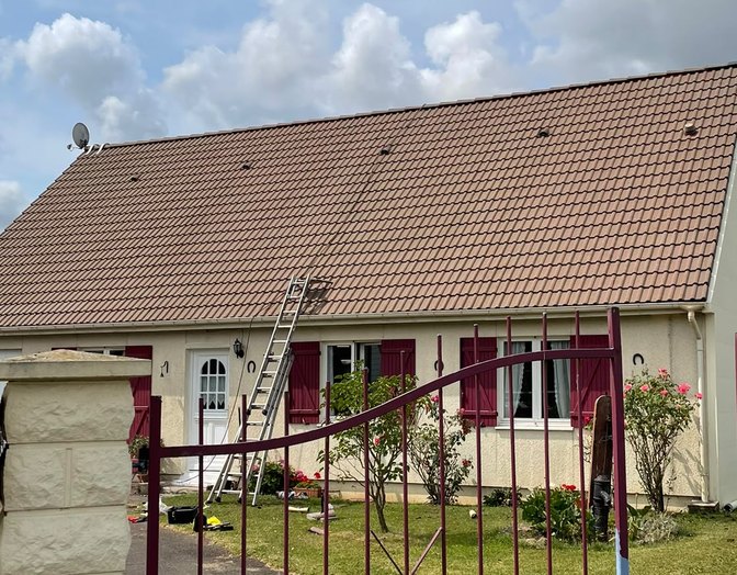 Avant : rénovation de toiture